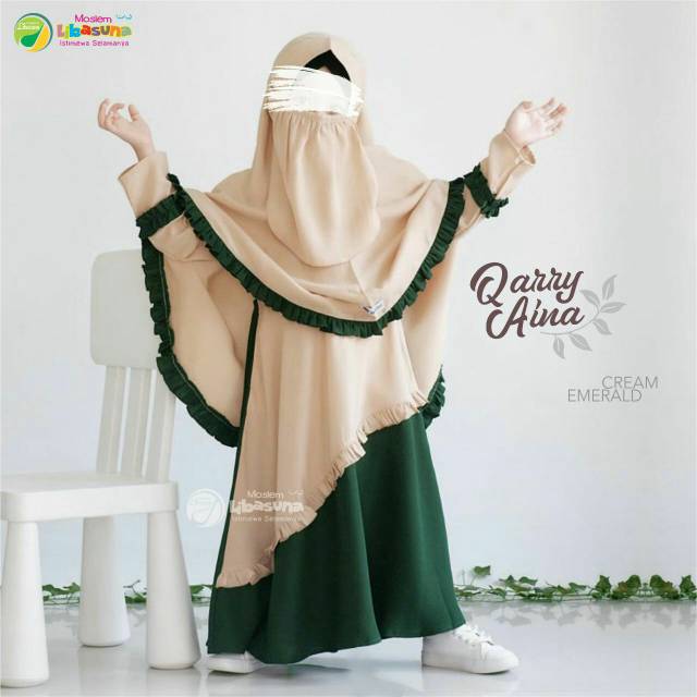 QARRY AINA SET GAMIS SYARI ANAK BY MOSLEM LIBASUNA