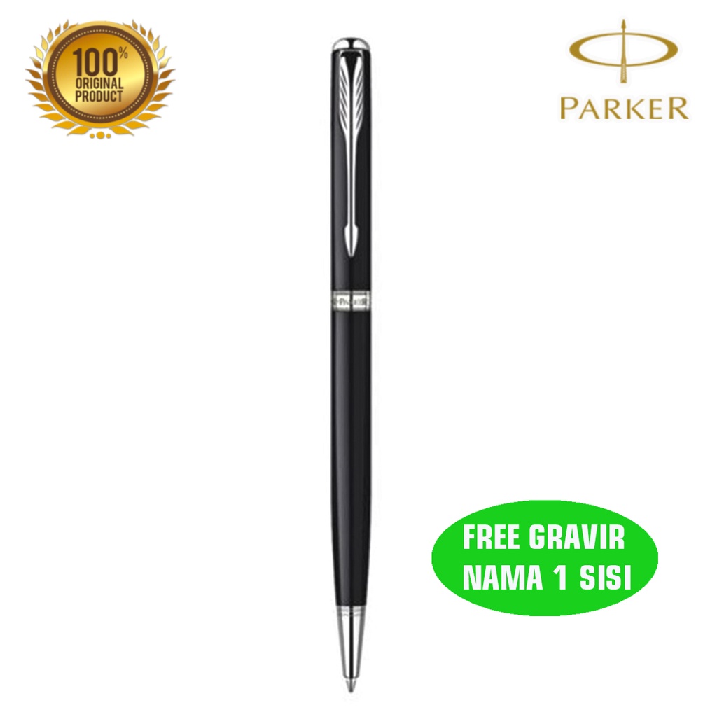 

Parker Sonnet 07 Slim Black Chrome Trim Ballpoint
