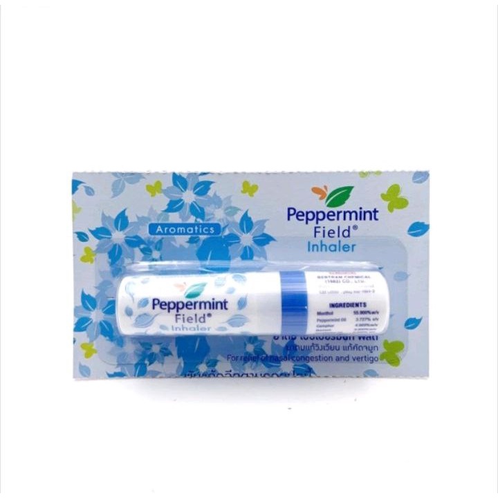 Peppermint Field Inhaler Original Thailand 2in1 Aromatics Minyak Angin Herbal 2 ml cc