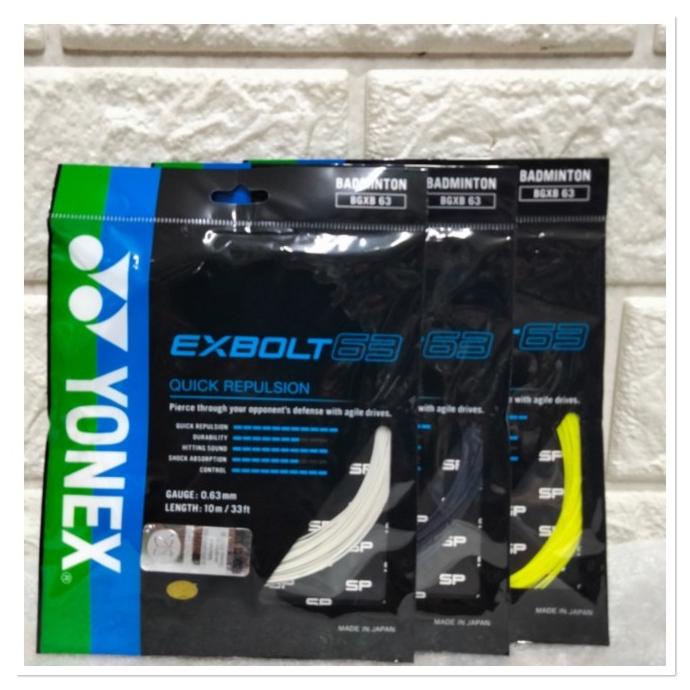 Senar Raket Badminton Yonex Exbolt 63 Original Original|Asli|Premium|Diskon|Ori