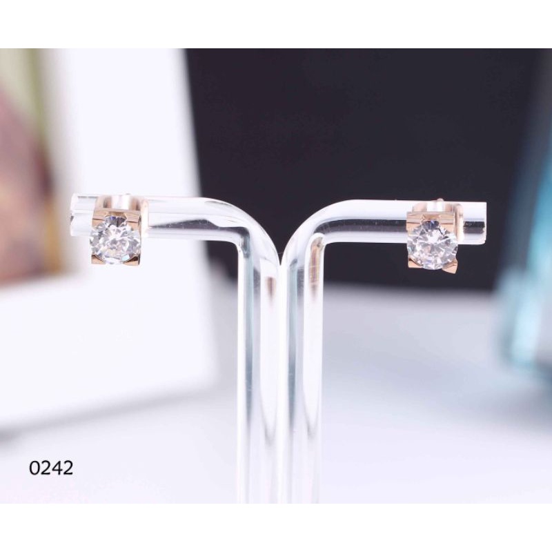 Anting titanium permata perhiasan fashion 0242