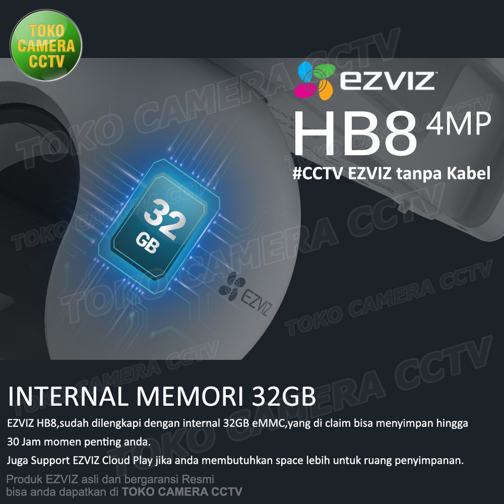 EZVIZ HB8 KAMERA CCTV WIFI WIRELESS IP CAMERA BATERAI TANPA KABEL