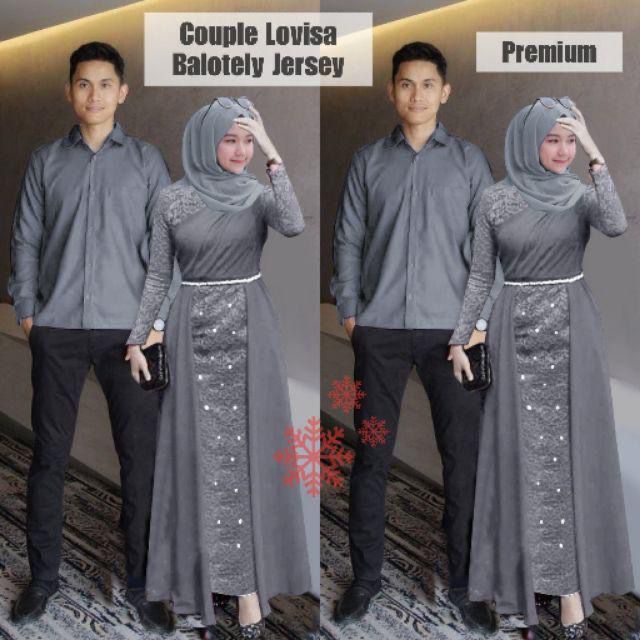 Couple Lovisa Baju Muslim Brukat Pasangan Pria Wanita