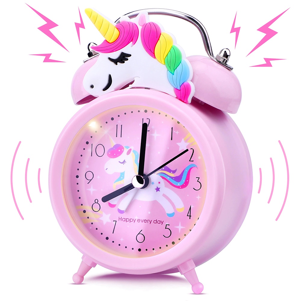 Jam Alarm Model Classic Unicorn Jam weker - Pink / Jam Beker / Jam Meja / Jam Beker Kring / Jam weker Kring