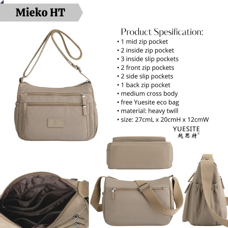 TAS SELEMPANG WANITA YUESITE MIEKO MEDIUM CROSSBODY WATERPROOF IMPORT CYUTEBAGS