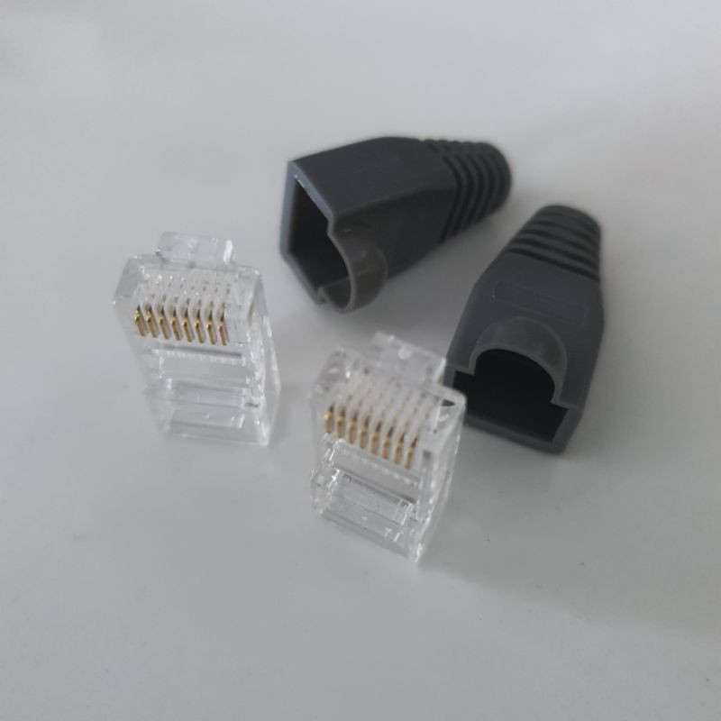 2 PASANG RJ45 BELDEN CAT 5 DAN BOOT