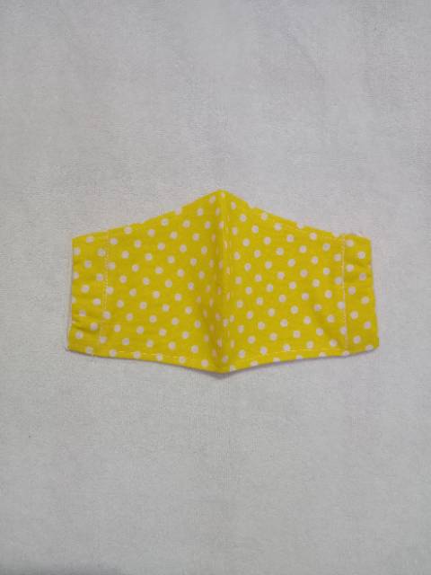 MASKER ANAK KAIN KATUN 2 PLY MOTIF POLKADOT