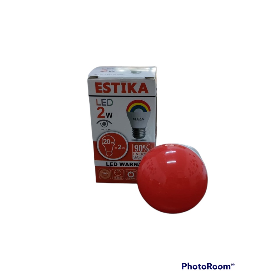 LAMPU ESTIKA LED WARNA WARNI 2 WATT [SWEETSPACE]