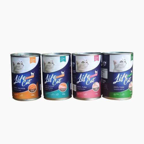 Life Cat Kaleng adult/kitten 400 gr - makanan basah kucing