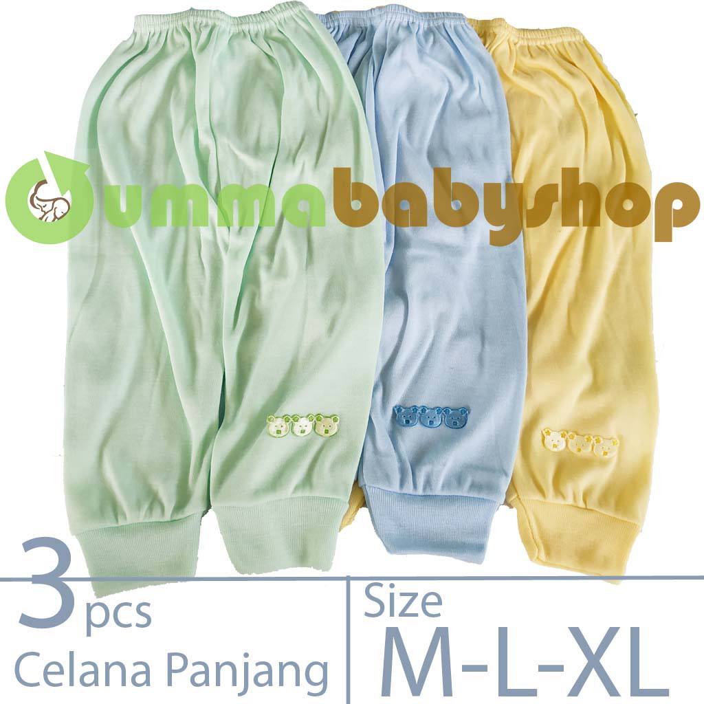 3 Helai Celana Panjang Bayi Warna Polos DLP Perlengkapan 3 Helai Celana Panjang Bayi Warna Polos DLP Perlengkapan