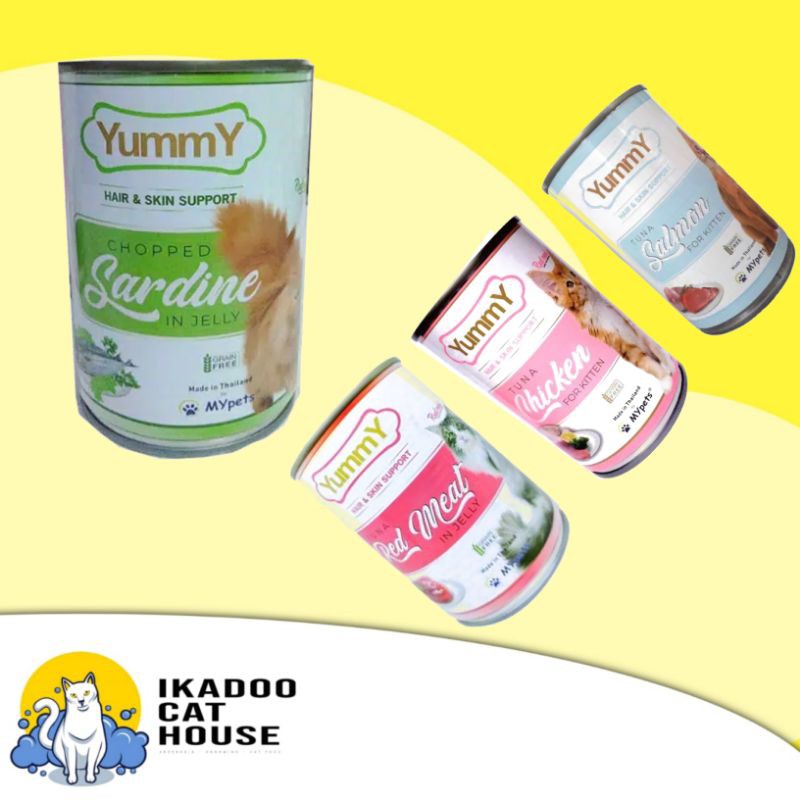 YUMMY CAT FOOD KALENG/MAKANAN KUCING YUMMY 400 GR