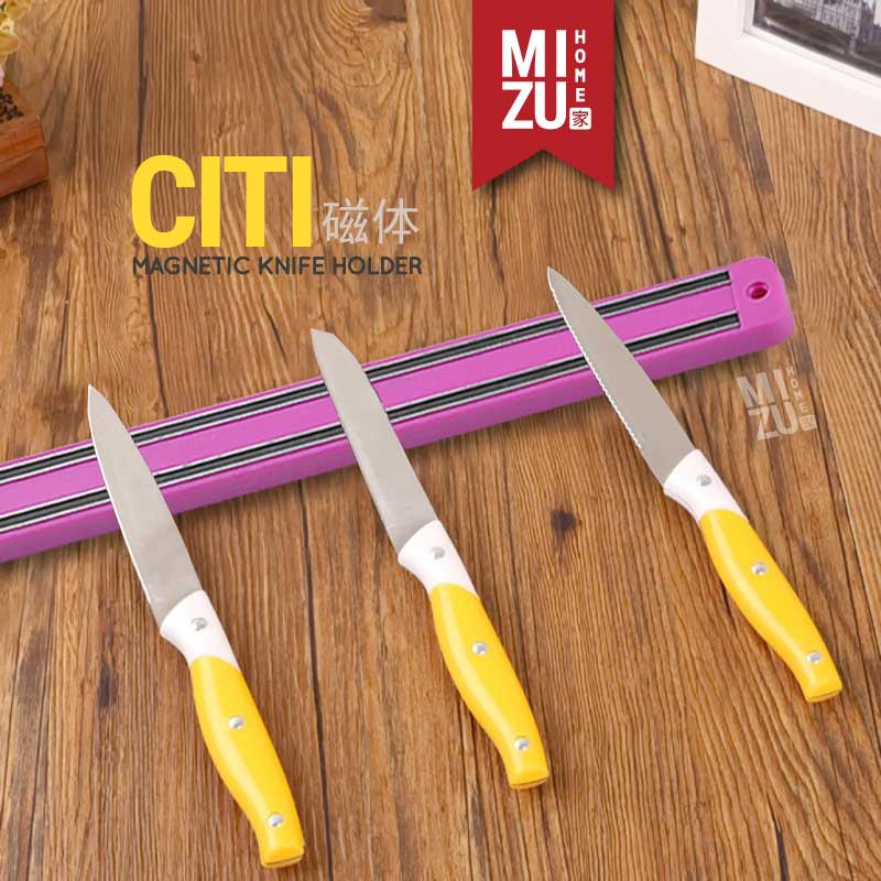 MIZU CITI Magnetic Knife Holder Organizer Gantungan Pemegang Tempat Pisau Magnet Dinding Dapur-3