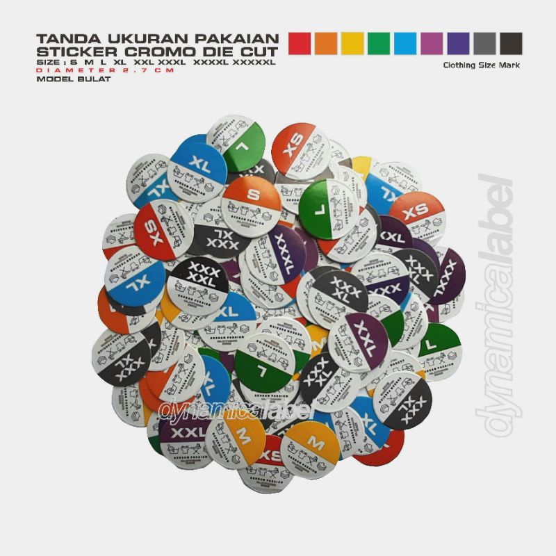 

Label Stiker Tanda Ukuran Pakaian - label Ukuran/Size Baju