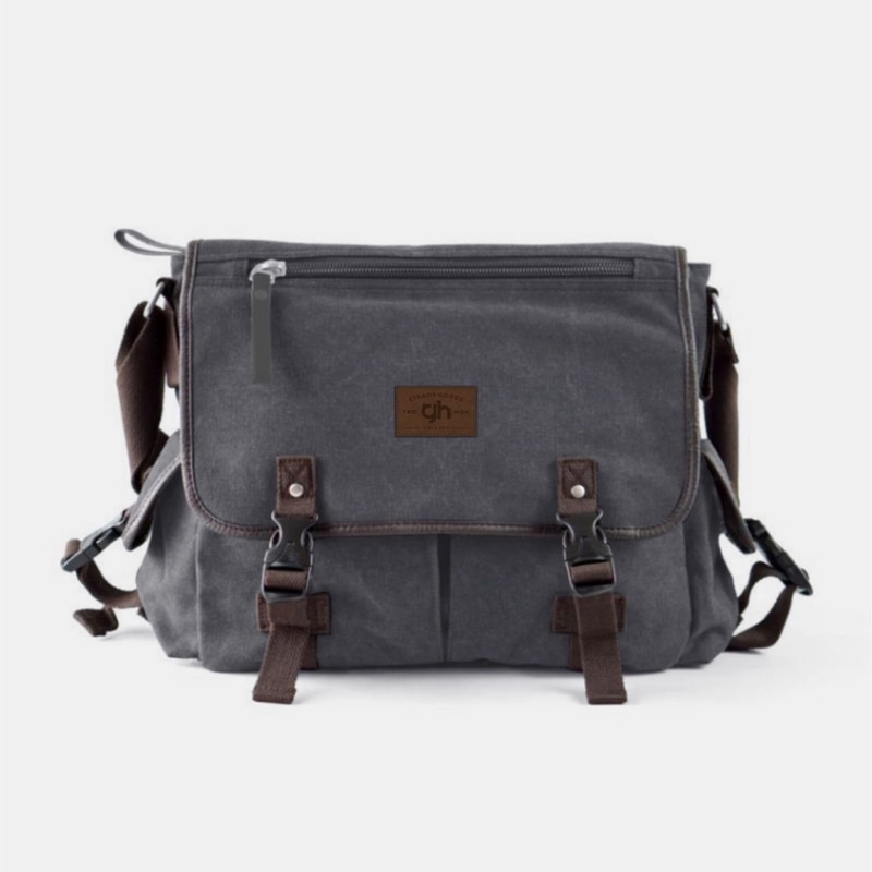 GH-Bag Tas Slingbag Pria/Tas Selempang/Tas Kerja Pria/Tas Cowo Besar Canvas Model Terbaru Kekinian