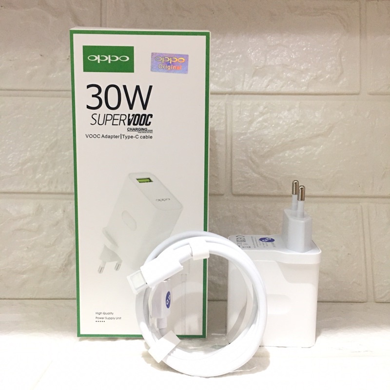 CHARGER ORGINAL OPPO 30WATT/WC0506A3HK/TYPE C V00C WHITE