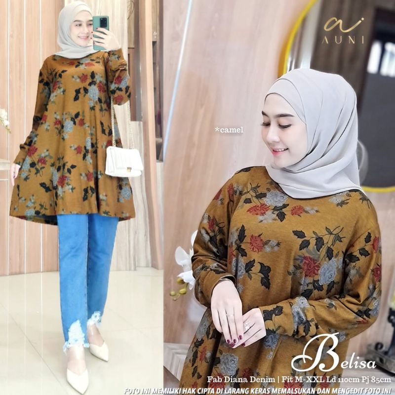 GAMIS BELISA DIANA DENIM TERBARU DAN TERMURAH LD.110