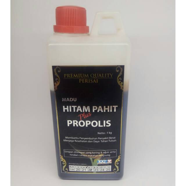 

madu hitam pahit kental plus propolis 1kg