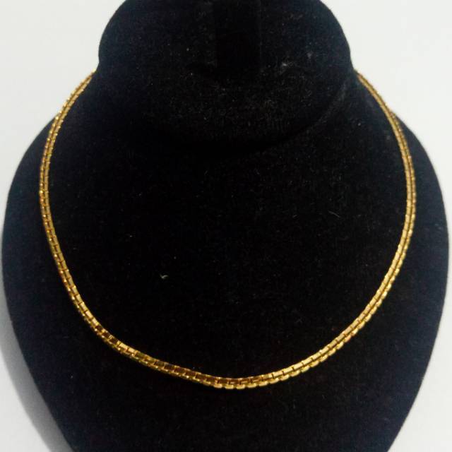 Kalung panjang emas asli kadar 875 model victori