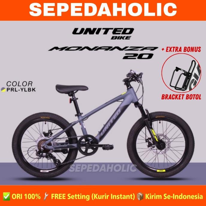 SEPEDA GUNUNG MTB UNITED MONANZA 20 INCH ALLOY 7 SPEED ANAK REMAJA FDGDF34545