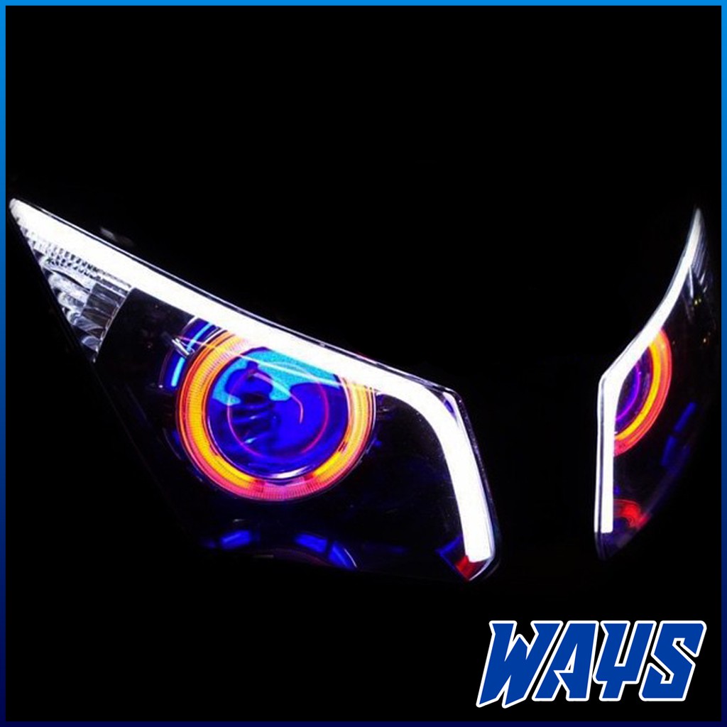 [L164] Lampu DRL Alis 60cm LED Mobil Motor Universal Matic Kopling Bebek