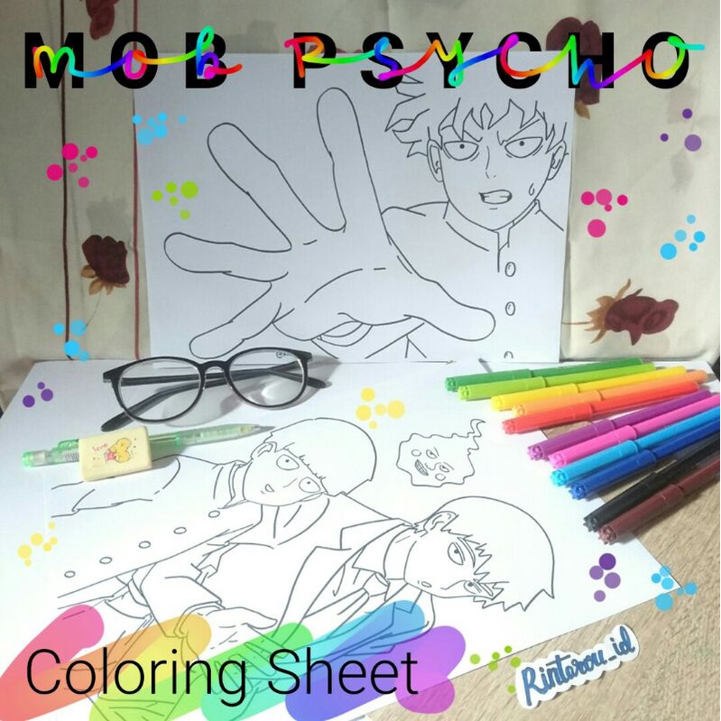

Kertas Mewarnai Anime/ Coloring Sheet Anime Mob Psycho 100