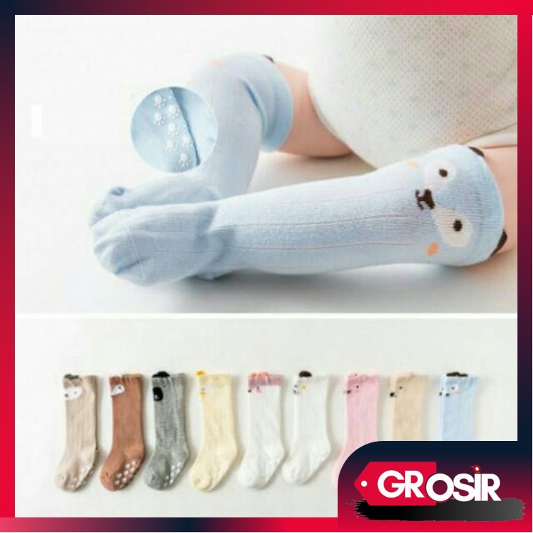 Grosir - K8049  Kaos Kaki Bayi Panjang Anti Slip /  Baby Socks / Kaos Kaki Legging / Kaos Kaki Korea