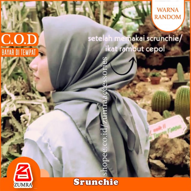 Scrunchie / ikat rambut / kuncir rambut jumbo / penambah volume hijab