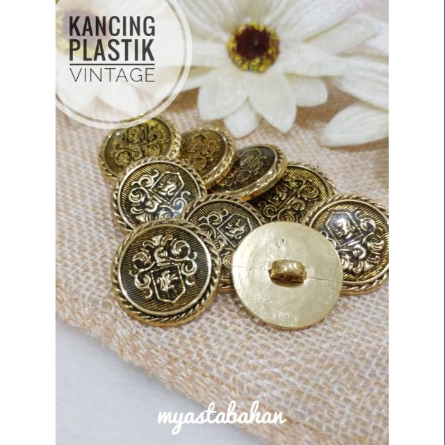 Kancing Plastik Vintage