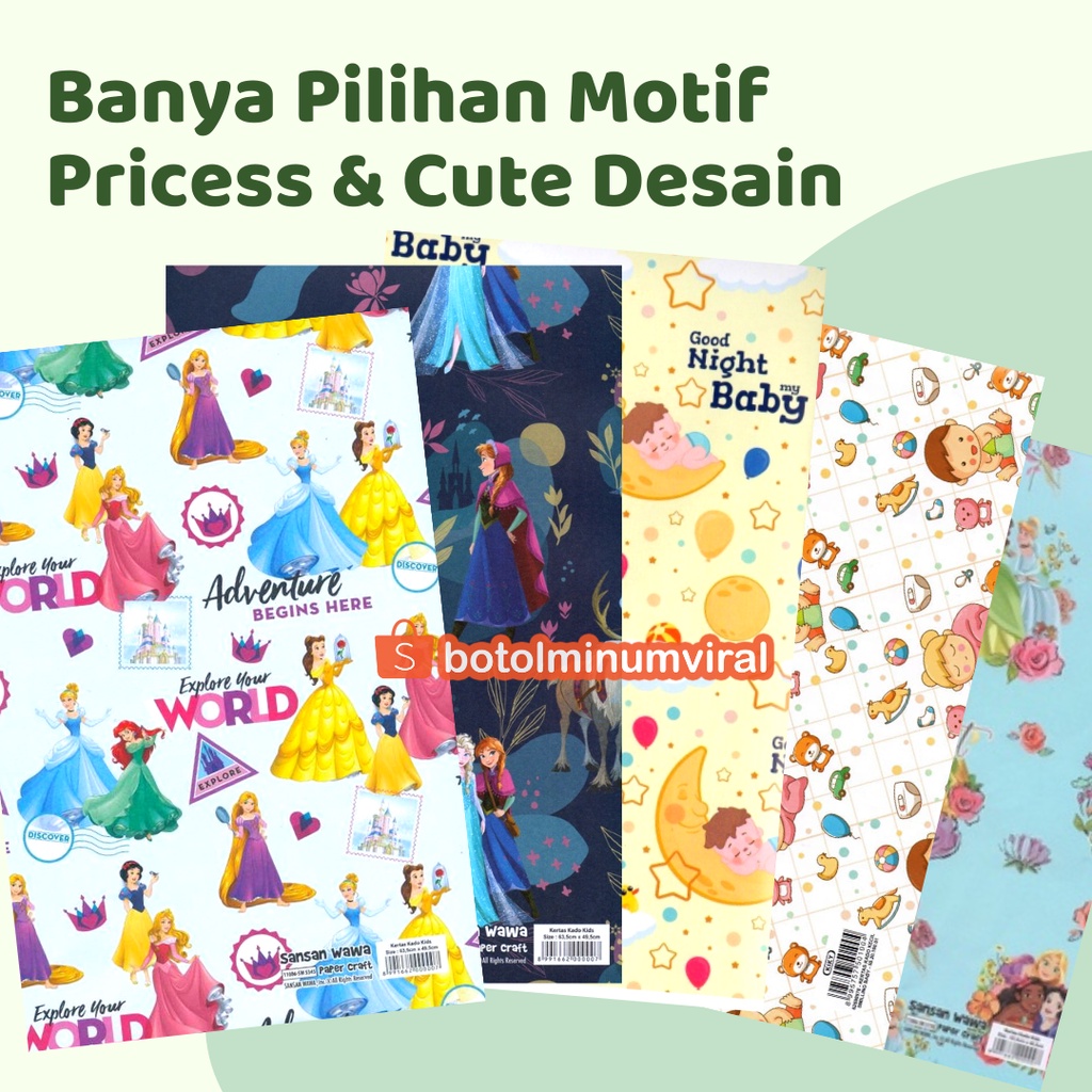 Kertas Kado Paper Art Special Gift Kartu Ucapan Premium Original Motif Lucu Bervariasi Cute Tebal Ori