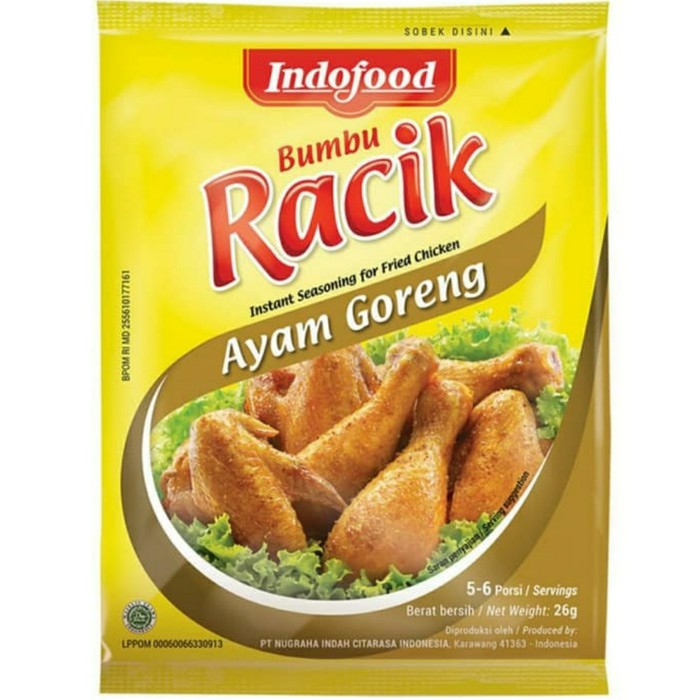 

Unik Indofood Bumbu Racik Ayam Goreng 26 gr terbaik