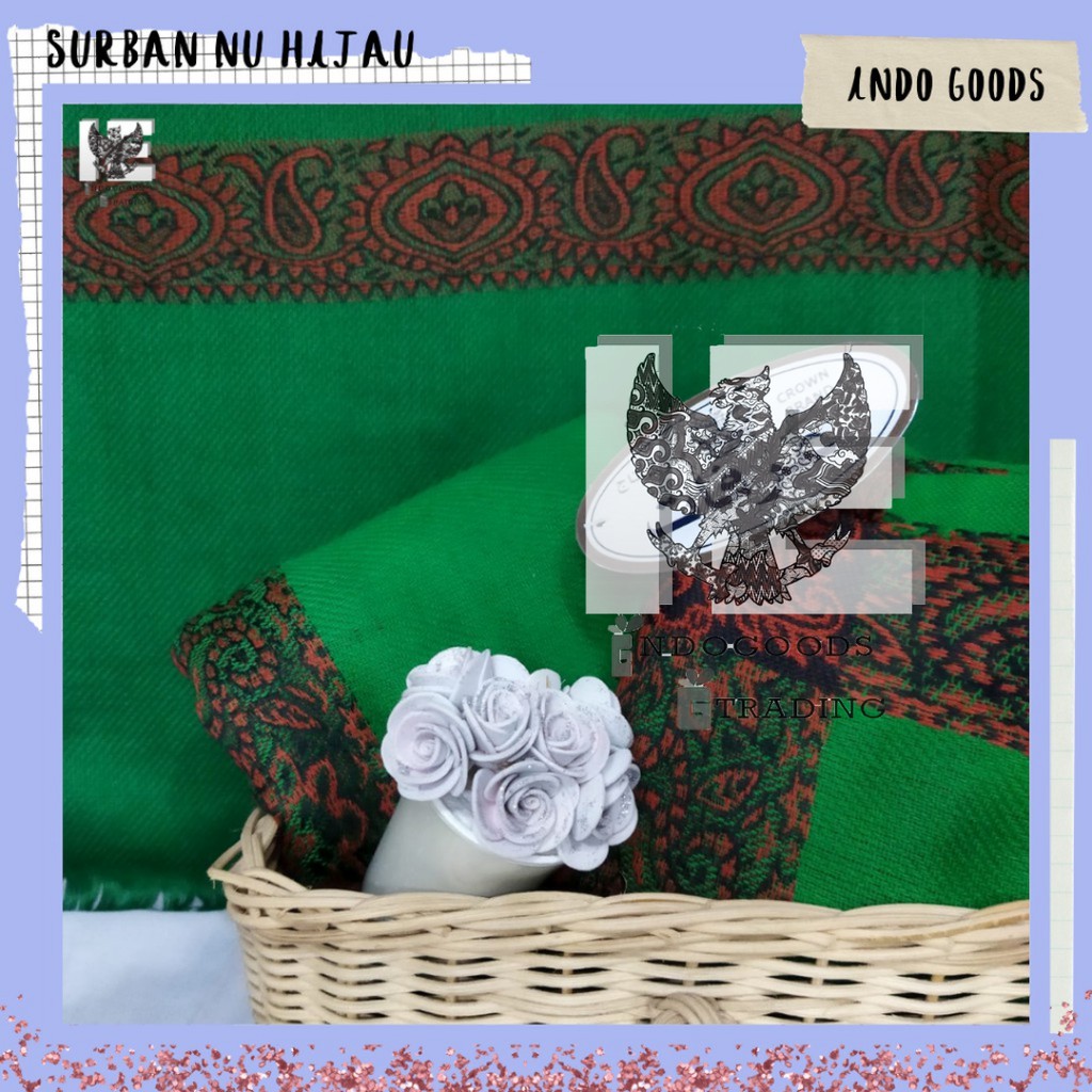 Sorban HIJAU NU l Surban Hijau NAHDLATUL ULAMA Berkualitas [GROSIR/ECER MURAH]-3