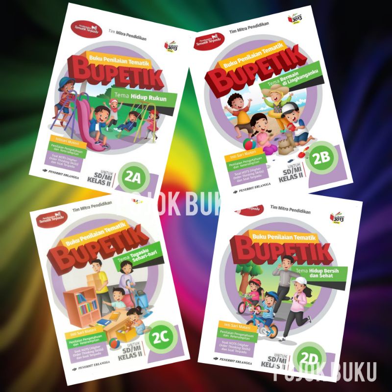 BUKU BUPETIK ERLANGGA KELAS 2 SD Tema A - H K2013 REVISI 100% ORIGINAL