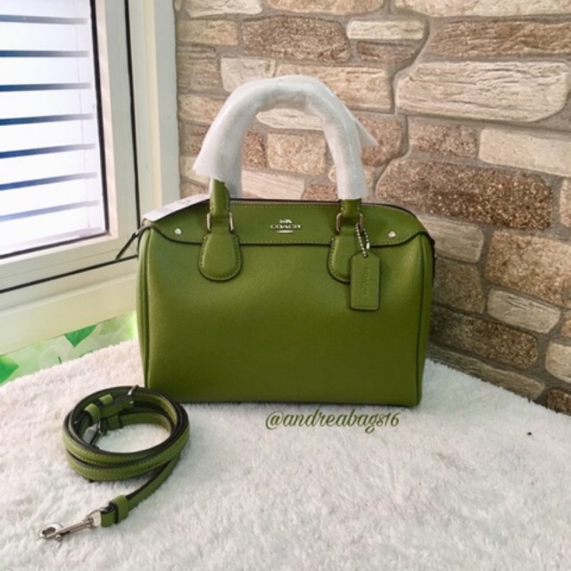 Tas coach mini bennet green yellow original bag