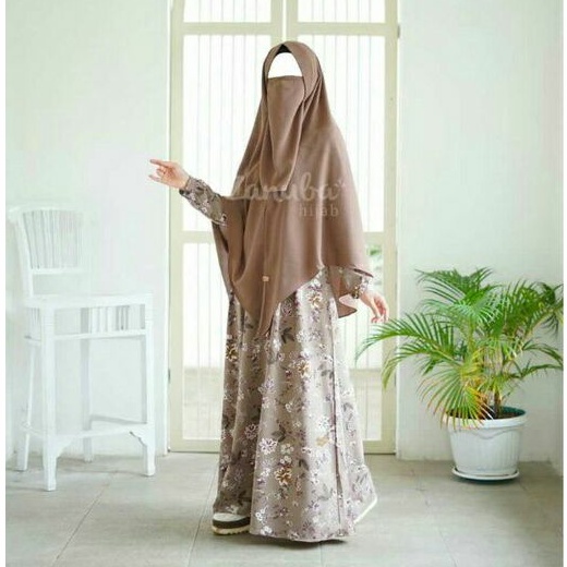 Floral Gamis set by Zanuba Hijab | Dress floral syar'i