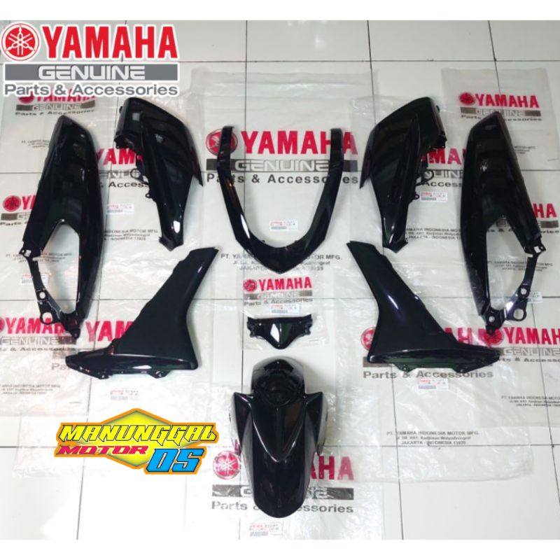Paket Full Set Body Halus Nmax Old Lama 2015-2019 Hitam Glossy Original Yamaha