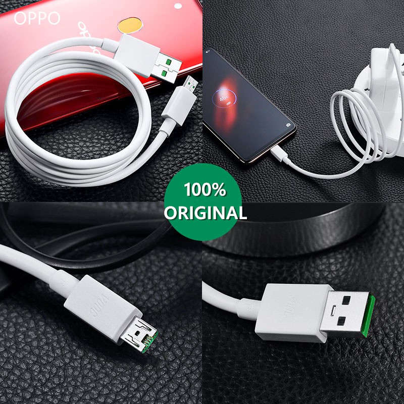 OPPO KABEL DATA Original 100% MIcro/Type-c VOOC 4A / Super VOOC 6.5A