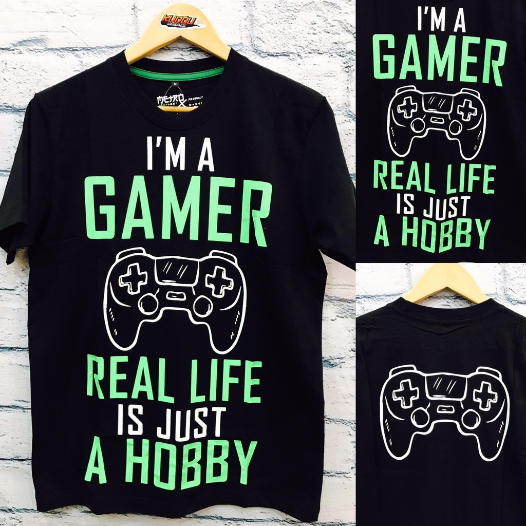 Kaos Gamer Real Life is just a Hobby Black