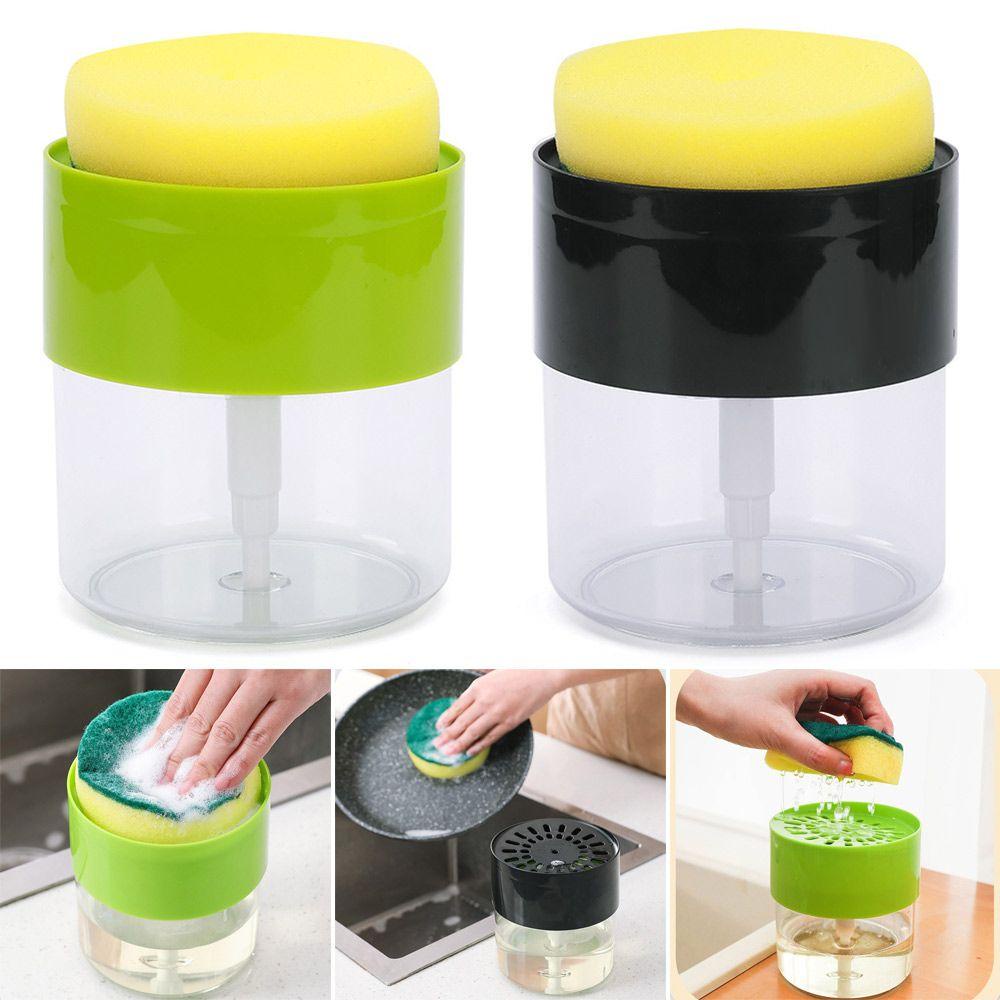 Populer 500ML Soap Pump Dispenser Portable Isi Deterjen Double Layer Manual Tekan Cairan Pembersih Kotak