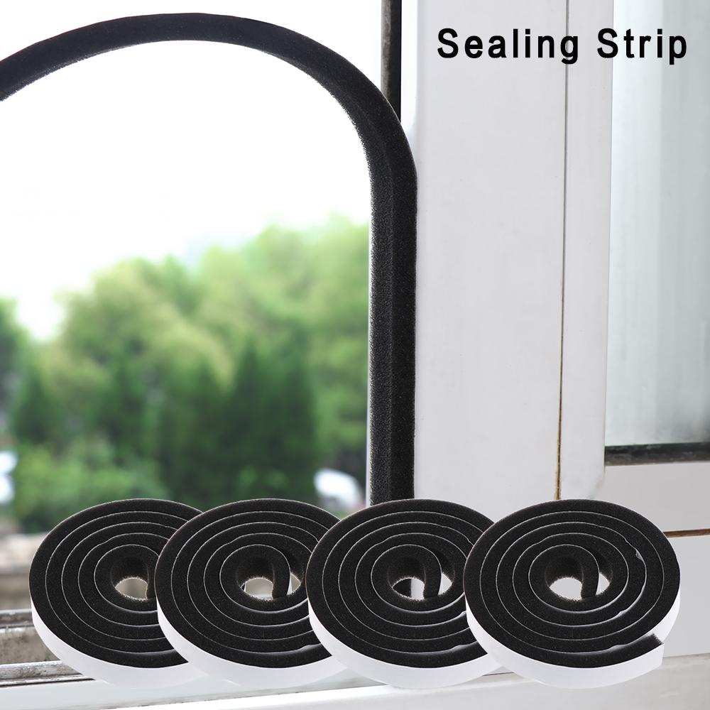 Solighter 4Rolls/4M Sealing Strip Foam Mencegah Debu Stiker Isolasi Pintu