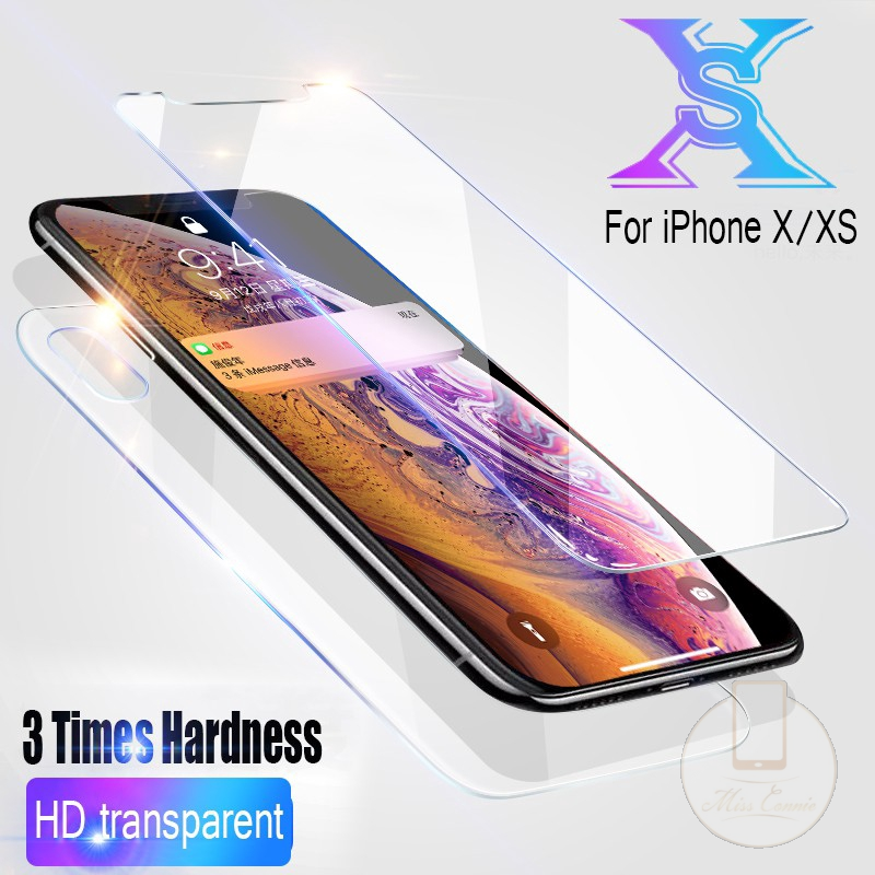 Tempered Glass Pelindung Layar Depan Dan Belakang 2 In 1 Untuk Iphone 11 12 Pro Max 6 6s 7 8 Plus Iphone 12mini X Xr Xs Max Se 2020