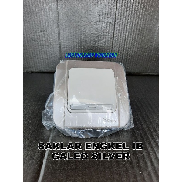 saklar engkel tunggal broco / saklar lampu tertanam IB broco galeo Silver