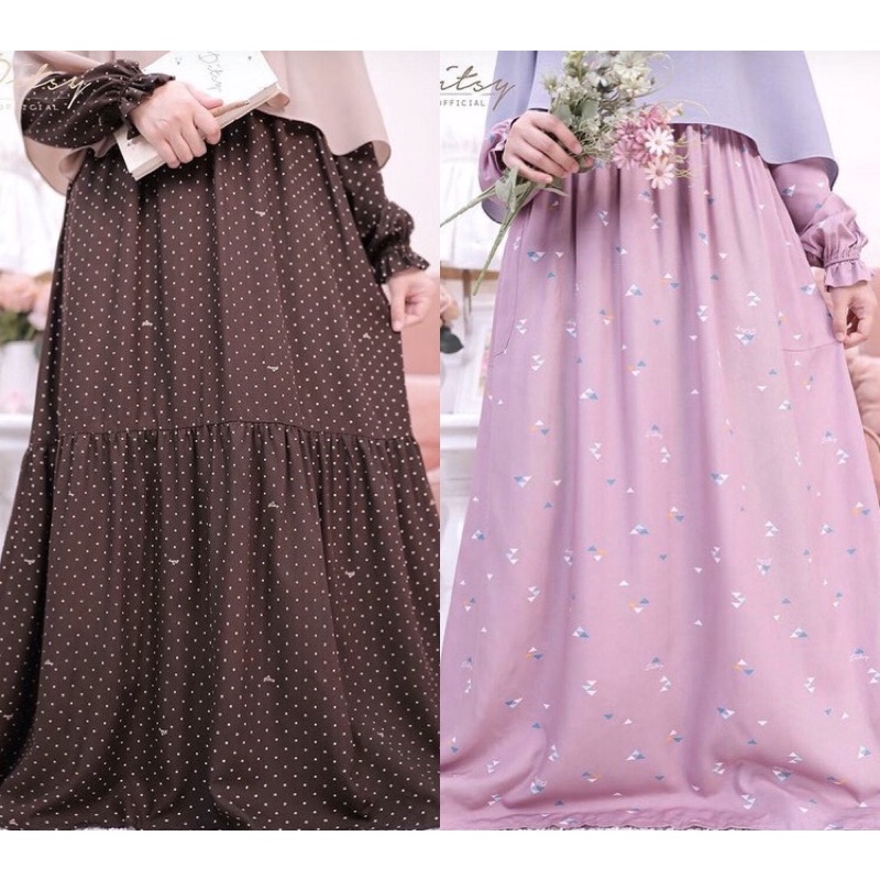 NWT DITSY 2021 / kalmio purple dot choco daisy darkblue / BUKAN DITSY REJECT SALE NOVEMBER 2021