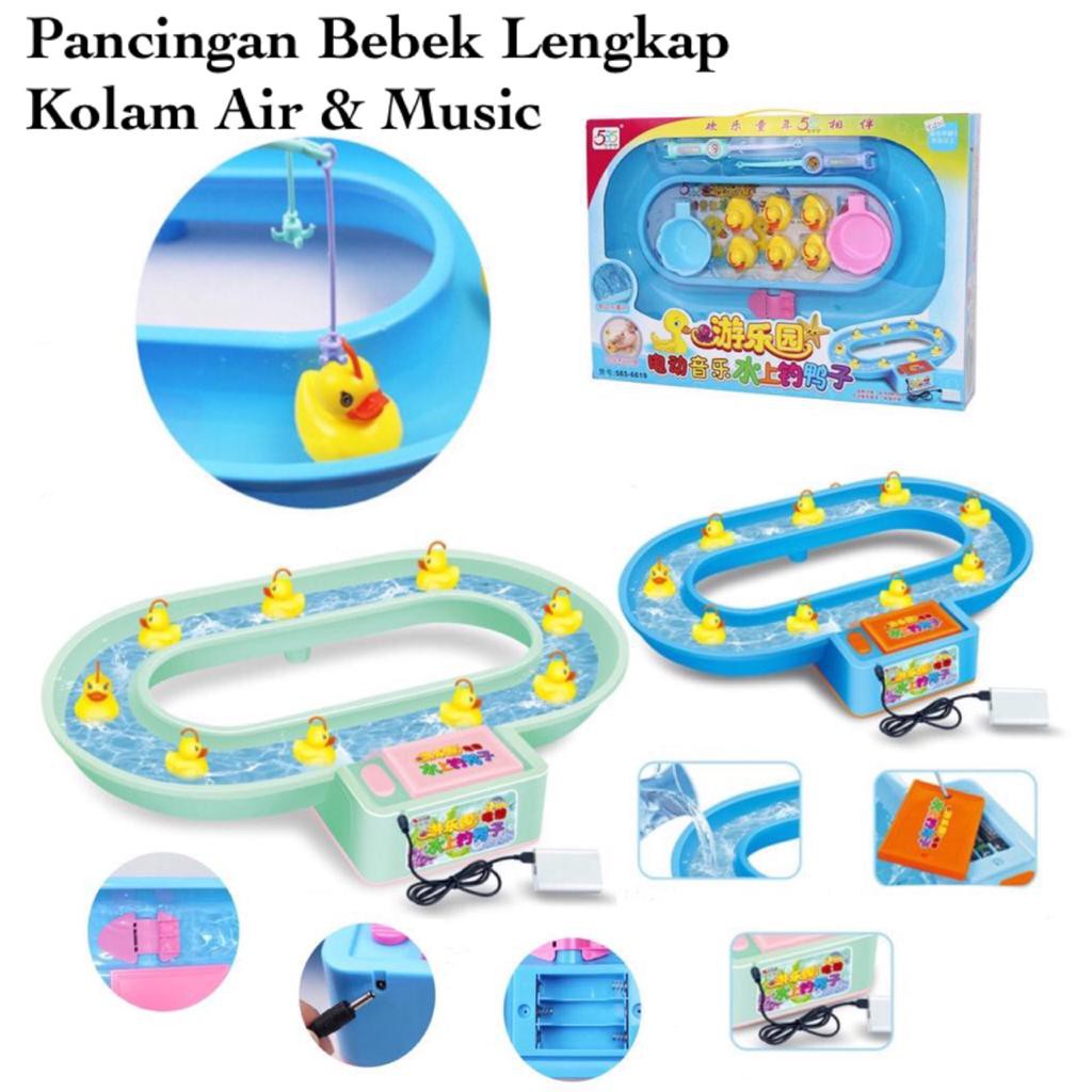  MainanSaya Mainan  Anak  Pancingan Bebek Lengkap Kolam 