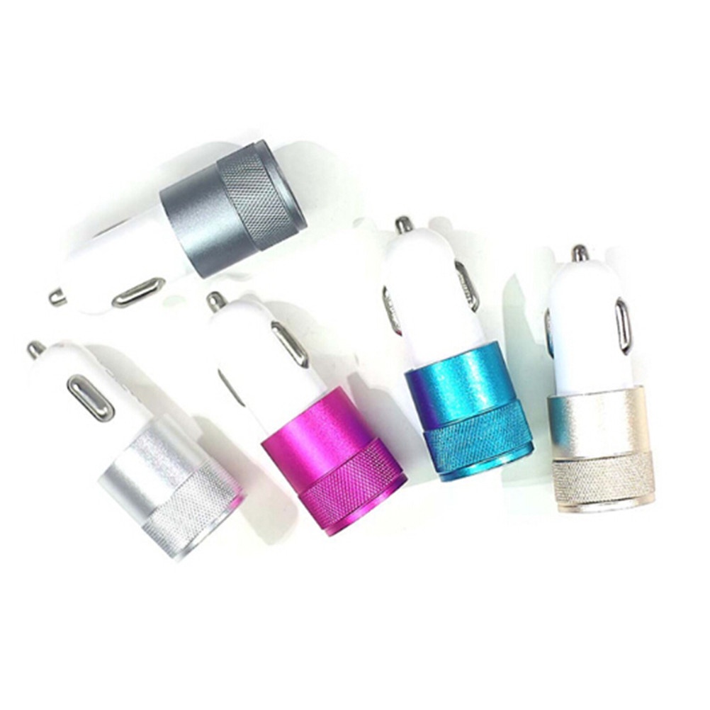 Charger Mobil 2 Port USB Mini Portable DC 3.1A Untuk Handphone