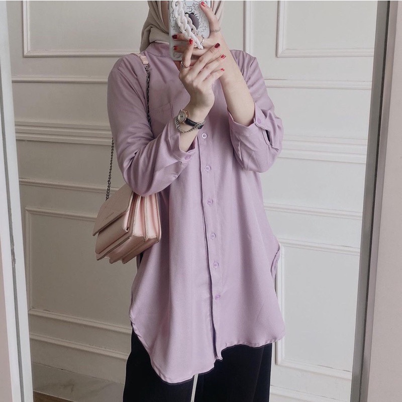 BEFAST - ZFS OOTD Wanita Kemeja FIYO / CICIRA SHAKILA SUEDE PREMUM SHIRT /Atasan Kemeja Wanita / Kemeja Lengan Panjang / Kemeja Casual / Kemeja Terlaris / Kemeja Wanita OOTD Kerja / Kemeja Polos Banyak Warna