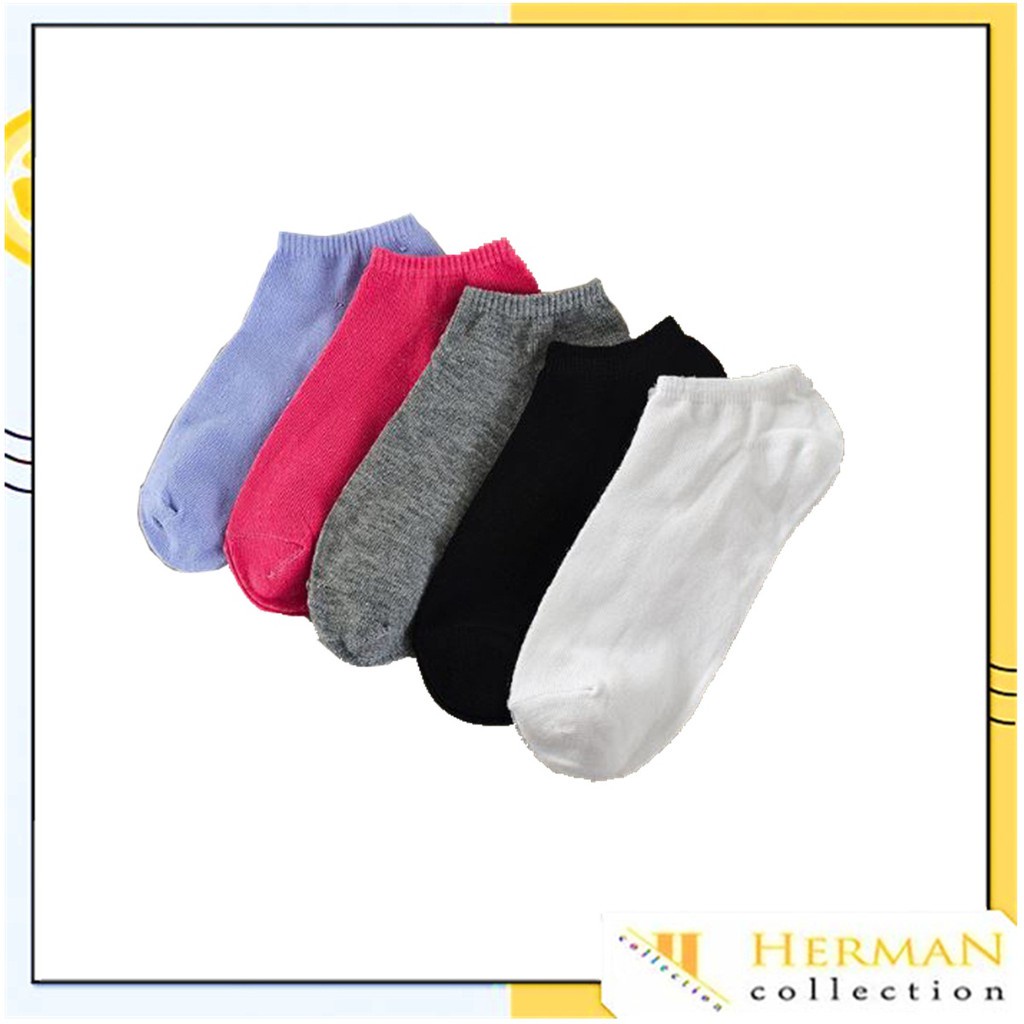 HC Kaos Kaki Wanita Polos Kaos Kaki Pendek Semata Kaki Ankle Bahan Spandex Lembut Cute Short