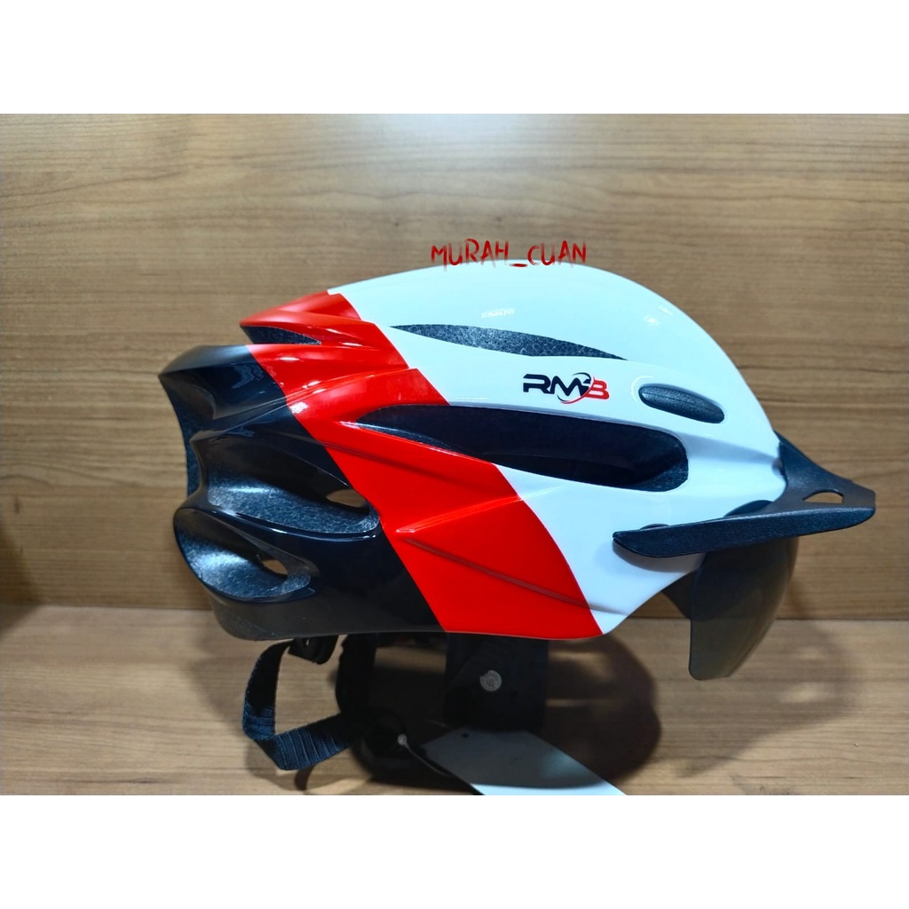 Helm Sepeda RMB WP 05 Material PVC Shell Windproof Lens bisa untuk Remaja Dewasa Bicycle Helmet Bisa