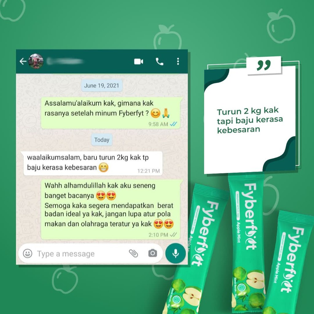 AGEN RESMI -  SACHET Fyberfyt Minuman Diet Serat Fiber Slim Suplemen Detox Pelangsing Penurun Berat