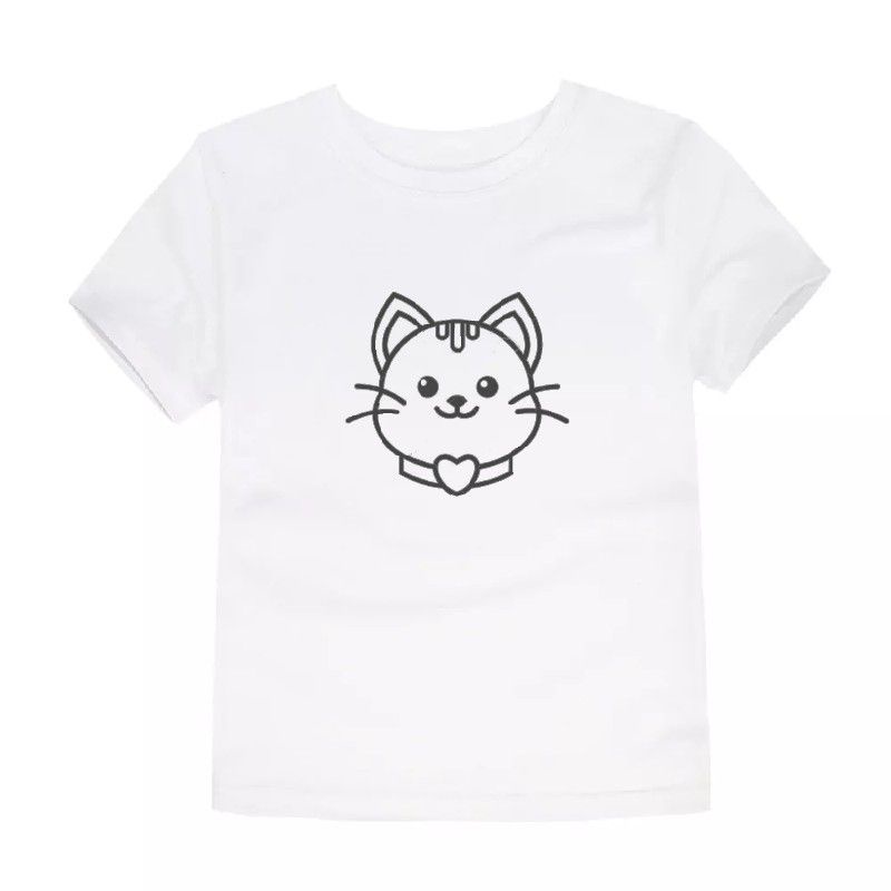 Hokyshop92 Kaos Anak Cat Baju Oblong Anak Lengan Pendek Tshirt Kids Cod