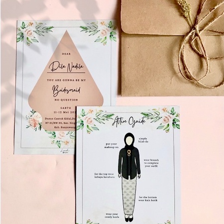 Bridesmaid invitation undangan